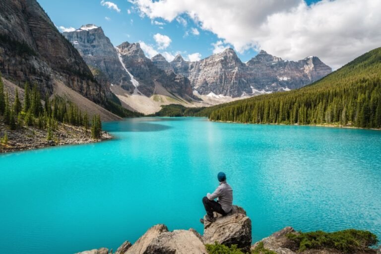 The Canadian Rockies, stretching across Alberta and British Columbia, offer not only cool summer temperatures but also some of the most breathtaking landscapes in North America.